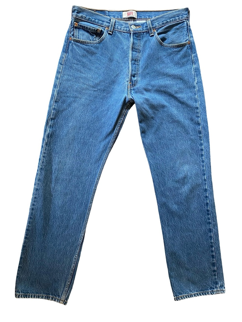 Levi's 501 Y2K 2009 VTG Mid-Blue Straight-Leg Men's Jeans - 34x30